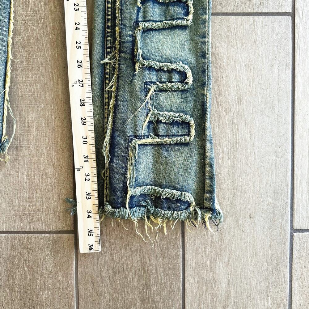 Rockstar Original Slim Stacked Flare Stretch Jeans 30X34 Y2K Streetwear Grunge - Picture 12 of 13